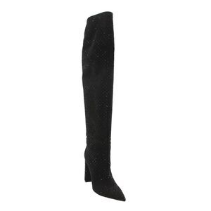 Gianvito Rossi Womens Embellished Pointed Toe Knee High Boots Black Size 38 8